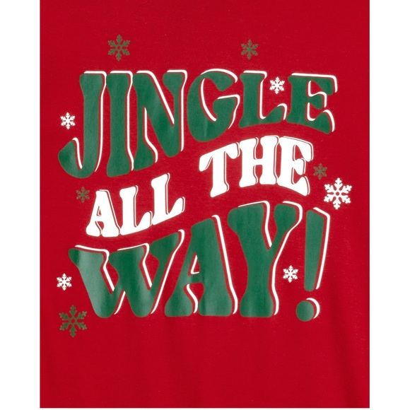 Carter’s Adult Jingle All the Way Christmas Shirt and Stripe Pants Pajamas - Picture 2 of 2